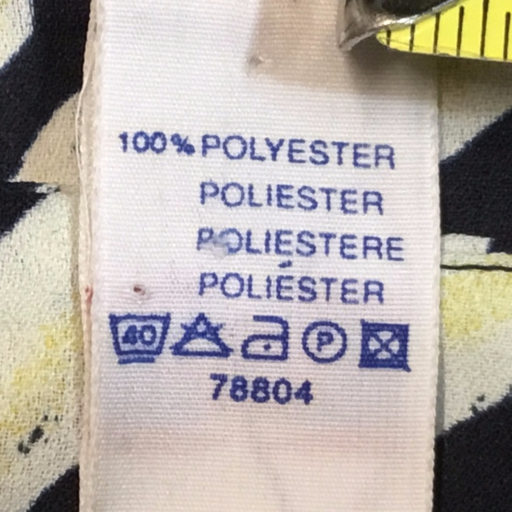 Vintage German Dark Blue Pale Yellow Tank Top Sz 8 - Picture 6 of 8